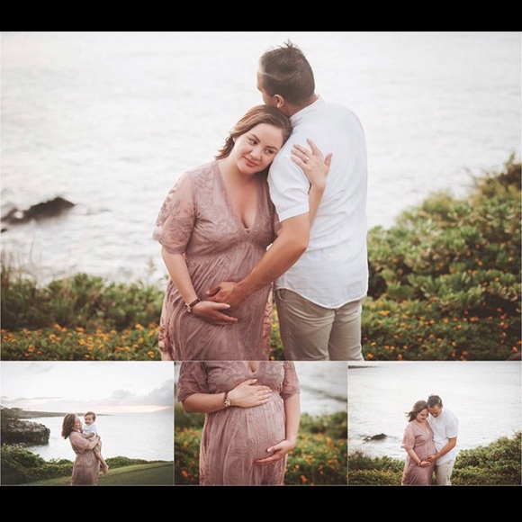 Pinkblush Dresses & Skirts - Pinkblush Mauve Lace Overlay size Large